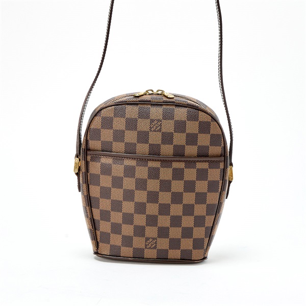 LOUIS VUITTON イパネマ ダミエ PM ショルダーバッグ N51294 ブラウン レザー PVC