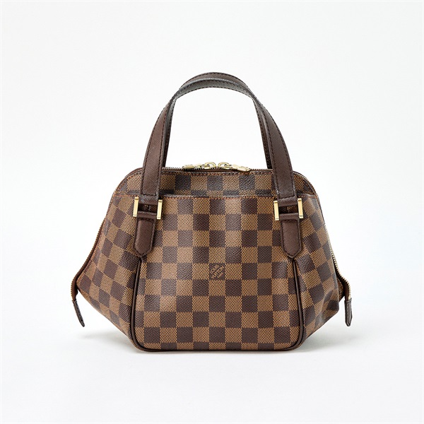 LOUIS VUITTON ベレム ダミエ PM ハンドバッグ N51173  ブラウン ゴールド PVC レザー