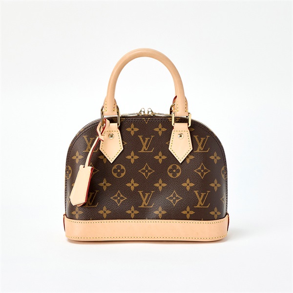 LOUIS VUITTON アルマ モノグラム BB ハンドバッグ M53152 ブラウン ゴールド レザー