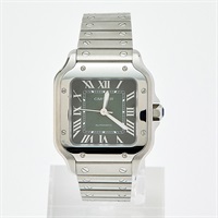 Cartier サントス ドゥ カルティエ WSSA0061 自動巻き 腕時計 MM グリーングラデーション文字盤 シルバー グリーン SS