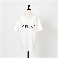 CELINE Tシャツ M ホワイト コットン