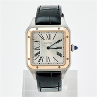 Cartier サントスデュモン W2SA0011 クオーツ 腕時計 LM シルバー文字盤 シルバー ピンクゴールド SS PG
