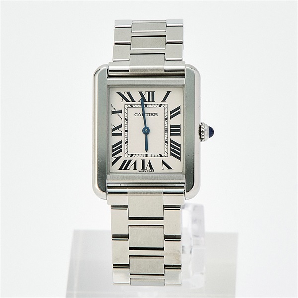 Cartier タンクソロ W5200013 クオーツ 腕時計 SM シルバー文字盤 シルバー SS