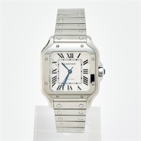 Cartier サントス ドゥ カルティエ WSSA0029  自動巻き 腕時計 MM シルバー文字盤 シルバー SS