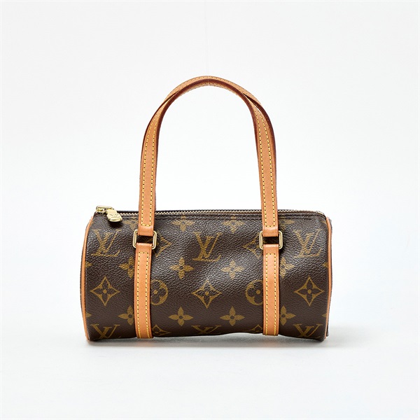 LOUIS VUITTON パピヨン モノグラム 19 ハンドバッグ M51389 ブラウン ゴールド PVC レザー