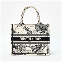 Christian Dior ブックトート スモール トートバッグ ホワイト ブラック キャンバス