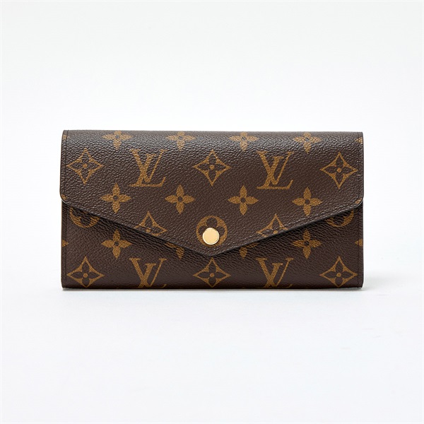 LOUIS VUITTON ポルトフォイユ・サラ ロングウォレット M62234 ブラウン PVC レザー