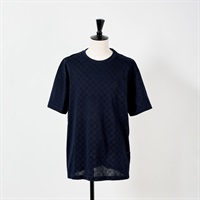 LOUIS VUITTON ダミエ Tシャツ XL RM242 ネイビー コットン