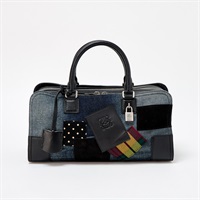 LOEWE×COMME des GARCONS アマソナ 35 ハンドバッグ マルチカラー シルバー レザー