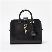 SAINT LAURENT カバス ベイビー ハンドバッグ 472466 ブラック ゴールド レザー