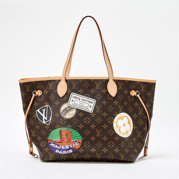 LOUIS VUITTON ネヴァーフル PM トートバッグ ブラウン ゴールド PVCレザー