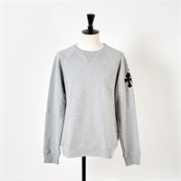 CHROME HEARTS Y NOT スウェット M グレー ブラック コットン レザー