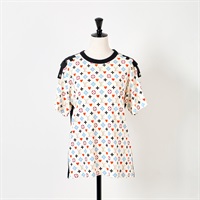 LOUIS VUITTON モノグラム Tシャツ S ホワイト レッド コットン