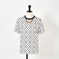 LOUIS VUITTON モノグラム Tシャツ M ホワイト ブラック コットン