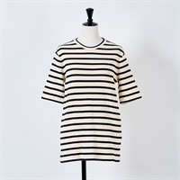 JIL SANDER Tシャツ L オフホワイト ブラック コットン