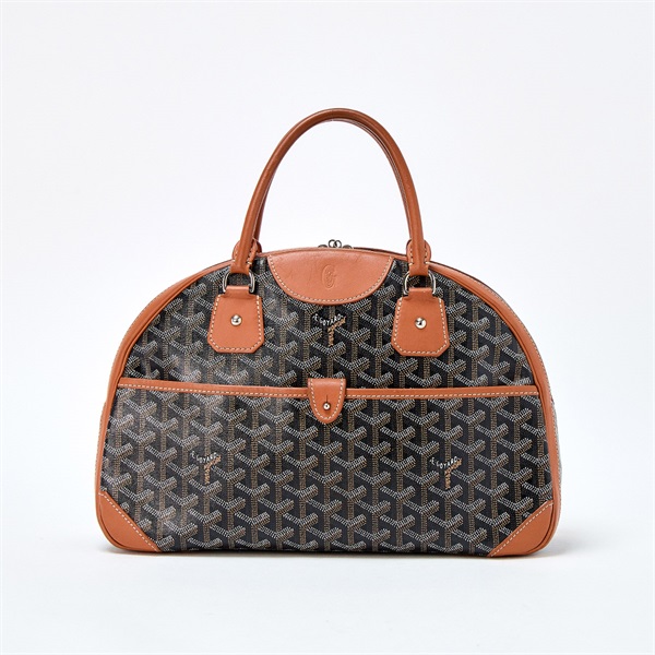 GOYARD サンジャンヌ MM ハンドバッグ ブラウン ブラック ホワイト シルバー PVC | MixTHINKS（ミックスシンクス） ｜  中古ブランド品・ブランド古着のセレクトショップ