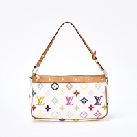 LOUIS VUITTON ポシェットアクセソワール ショルダーバッグ M92649 マルチカラー ゴールド PVC