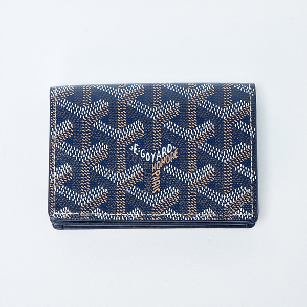 GOYARD カードケース ネイビー PVC レザー