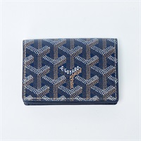 GOYARD マルゼルブ カードケース ネイビー PVC レザー