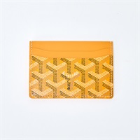 GOYARD  サンシュルピス カードケース イエロー PVC レザー