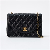 CHANEL マトラッセ シングルフラップシングルチェーン 23 ショルダーバッグ ブラック ゴールド ラムスキン