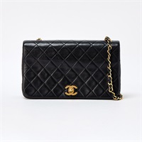 CHANEL マトラッセ  23 シングルフラップシングルチェーン ショルダーバッグ ブラック ゴールド ラムスキン