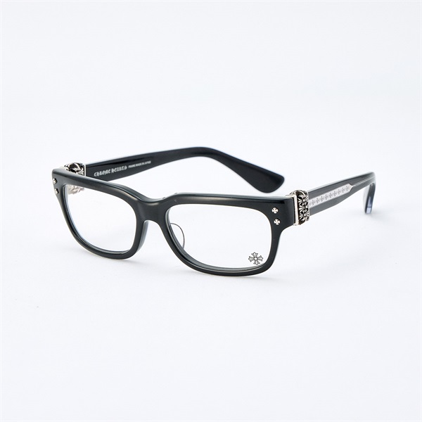 CHROME HEARTS HEY JACK U LATE - A 眼鏡 55□17-153 ブラック シルバー 925 プラスチック