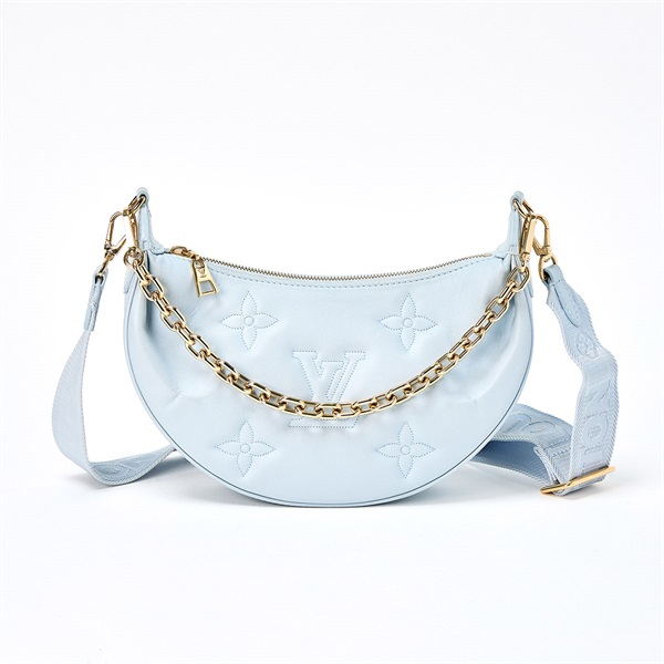 LOUIS VUITTON オーバー ザ ムーン バブルグラム ショルダーバッグ アイスブルー ゴールド カーフレザー