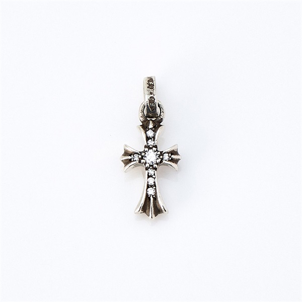 【真贋コメ兵出品】 CHROME HEARTS ベイビーファットクロスペンダントトップ ダイヤモンド パヴェ