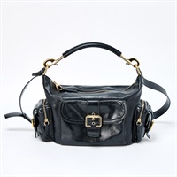 Chloe カメラバッグ ハンドバッグ ブラック ゴールド シャイニーレザー