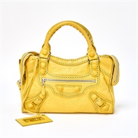 BALENCIAGA ジャイアント シティ カバート ハンドバッグ イエロー その他 レザー