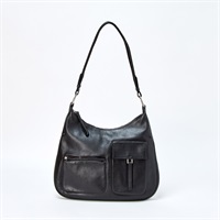 PRADA ロゴ ショルダーバッグ ブラウン シルバー レザー