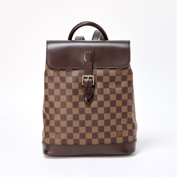 LOUIS VUITTON ダミエ ソーホー バックパック N51132 ブラウン ゴールド PVC