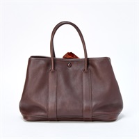 HERMES ガーデンパーティ ツイリーTPM 2005年 □I ハンドバッグ ハバナ シルバー ヴォースイフト