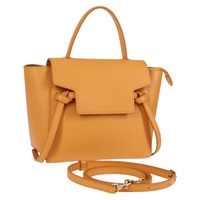 CELINE ベルトバッグ ナノ ハンドバッグ イエロー ゴールド グレインドカーフ