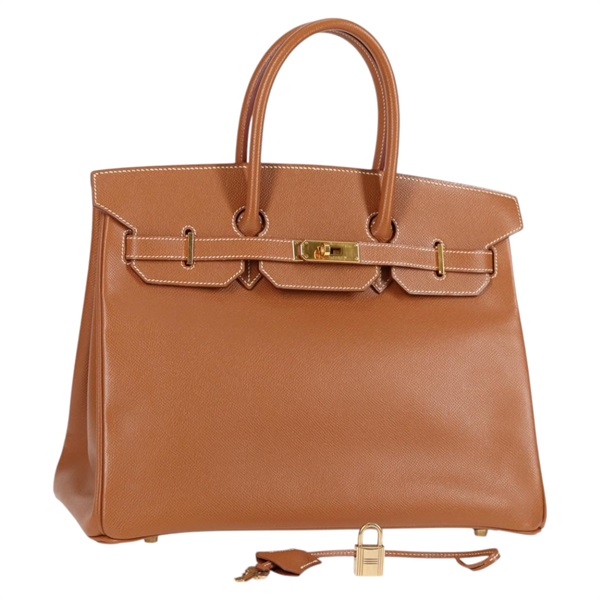 HERMES バーキン 35 1997年 □A ハンドバッグ ゴールド ゴールド クシュベル