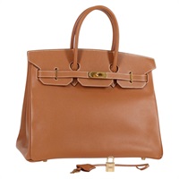 HERMES バーキン 35 1997年 □A ハンドバッグ ゴールド ゴールド クシュベル