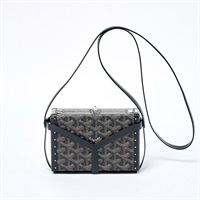 GOYARD ミノディエールトランクバッグ  ショルダーバッグ ブラック ブラウン シルバー PVC