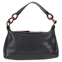 CHANEL ココマーク ショルダーバッグ ブラック その他 キャビアスキン