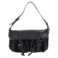 PRADA ロゴ ワンショルダーバッグ ショルダーバッグ ブラック シルバー レザー