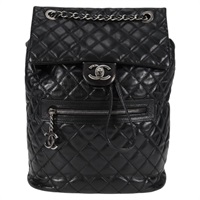 CHANEL マトラッセ 2015年 バックパック ブラック シルバー ラムスキン