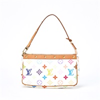LOUIS VUITTON ポシェットアクセソワール ポーチ M92649 マルチカラー ブロン ゴールド PVC レザー