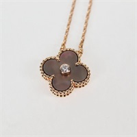 Van Cleef & Arpels ヴィンテージ アルハンブラ ネックレス ピンクゴールド ピンクグレー 750PG グレーマザーオブパール