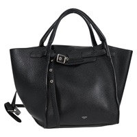 CELINE ビッグバッグ ハンドバッグ ブラック シルバー レザー
