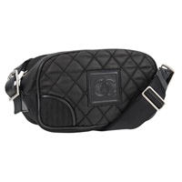 CHANEL ココマーク スポーツライン 2007年 ショルダーバッグ ブラック シルバー キャンバス