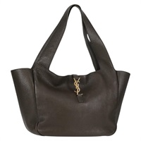 SAINT LAURENT ル・サンカセット ベア トートバッグ カーキ ゴールド レザー