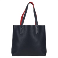 HERMES ドゥブルセンス 36 2017年 A トートバッグ ブルーニュイ ルージュトマト トリヨンクレマンス