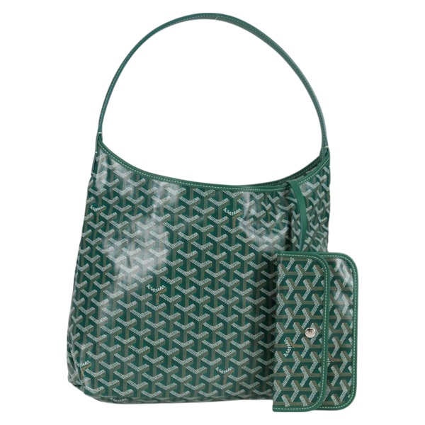 GOYARD ボエム トートバッグ グリーン シルバー PVC