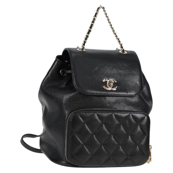 CHANEL マトラッセ 2021年 バックパック ブラック ゴールド キャビアスキン
