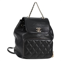 CHANEL マトラッセ 2021年 バックパック ブラック ゴールド キャビアスキン